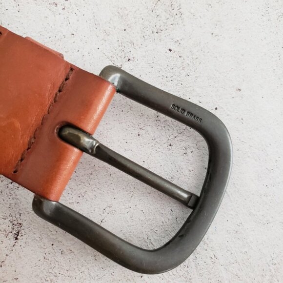 Fossil Genuine Leather Bohemian Laser Cutout Studded Belt size L - Picture 6 of 10